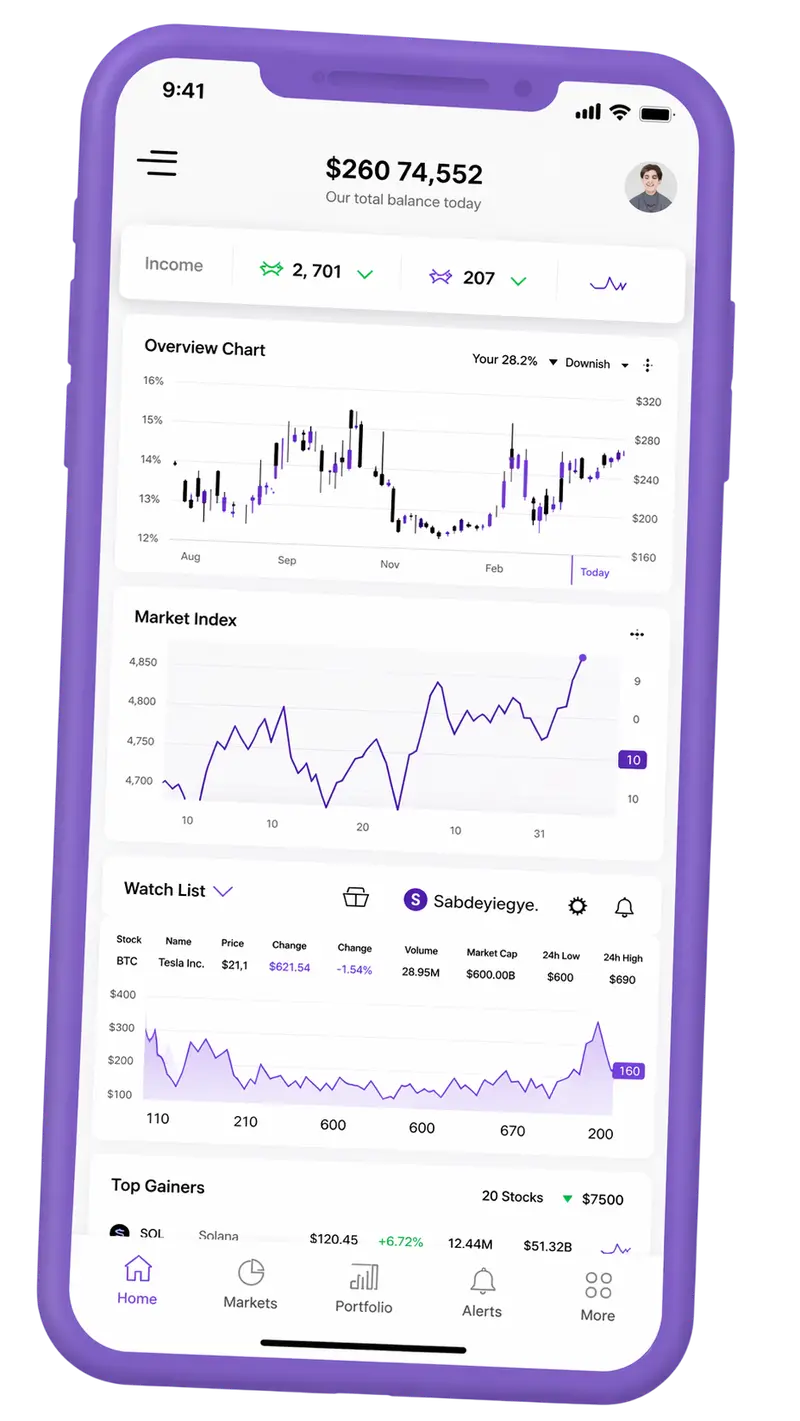 Neo Valor trading platform on mobile